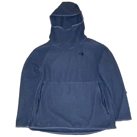 The North Face Womens Canyonland Pullover Hoodie Lrg Blue Thermal Fleece Jacket - Picture 1 of 11